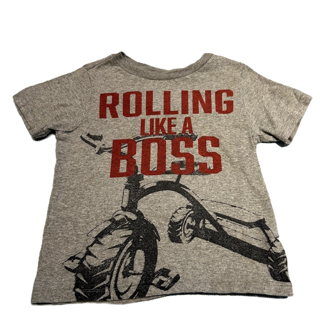3T Boys The Children's Place Gray Rolling Like a Boss Tshirt