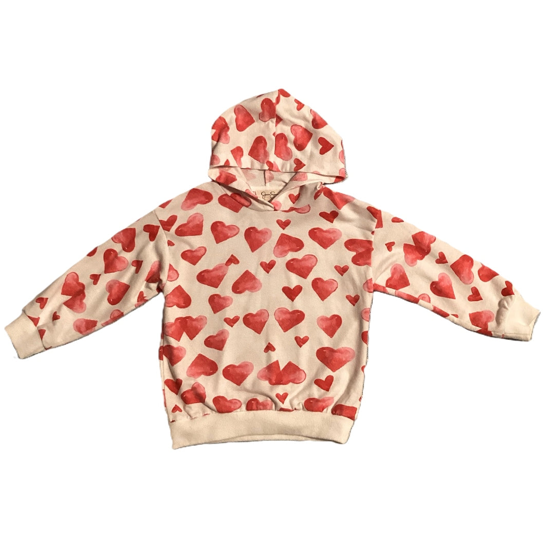 3T Girls Jessica Simpson Ivory w/Pink Hearts Hoodie