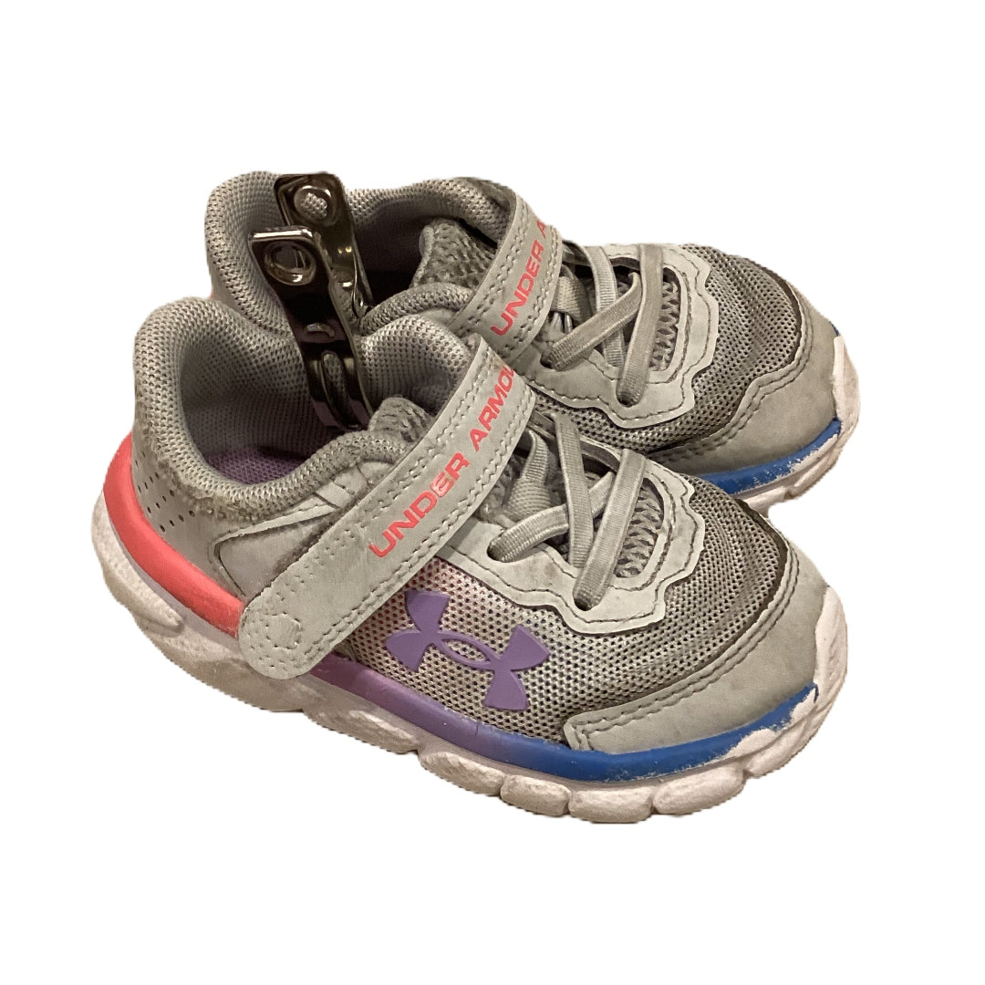 Size 5 Under Armour Gray Mesh w/Lavender Emblem Sneakers