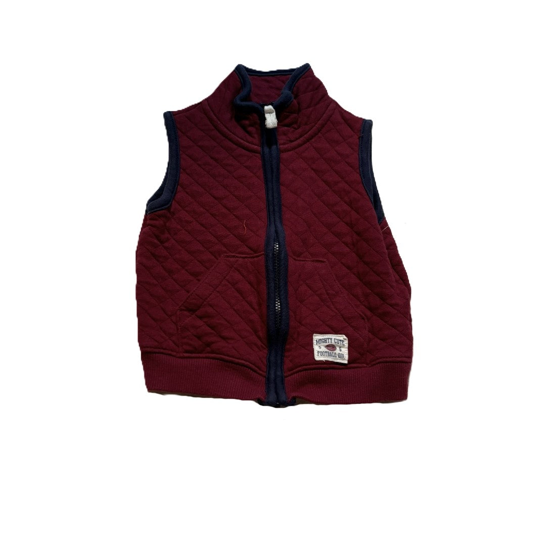 9-12 Boys Carter's Dark Red Quilted Vest