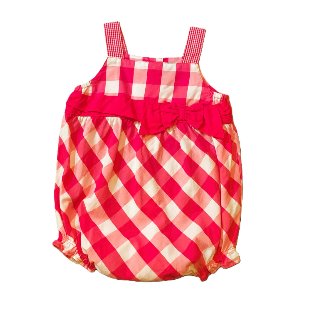 9-12 Girls Carter's Hot Pink/White Plaid Bubble