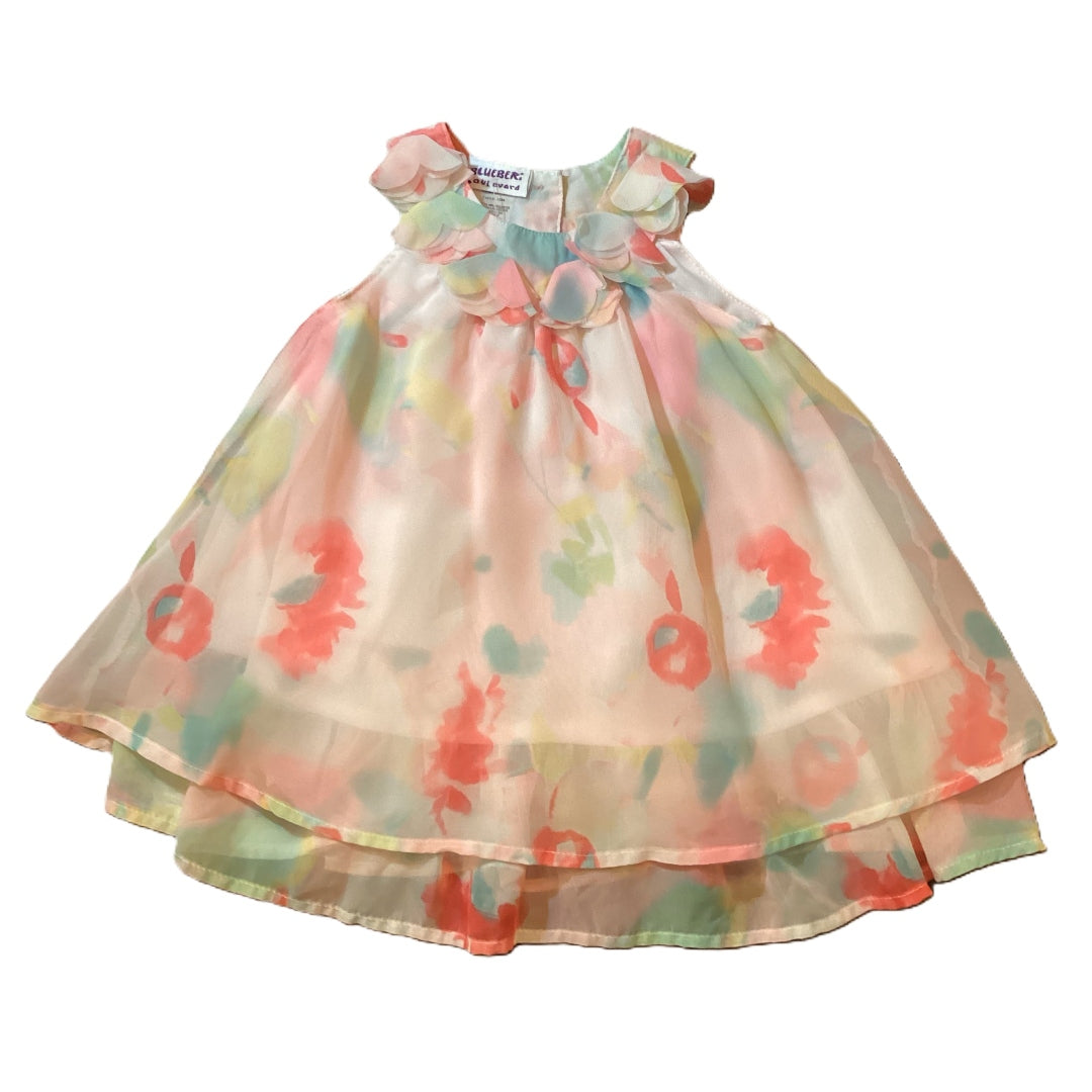 9-12 Girls Blueberri Boulevard Pastel Floral Swing Dress