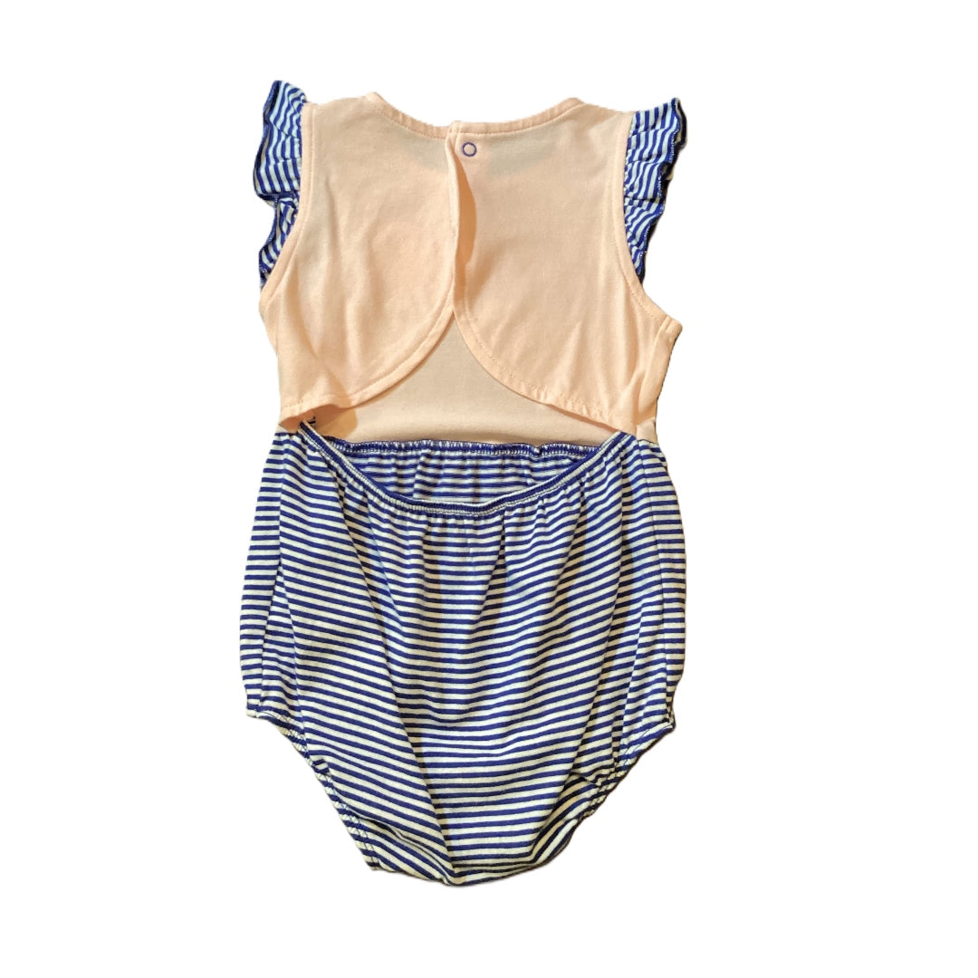 9-12 Girls Cat & Jack Pink/Navy/White Hello Sunshine Bubble