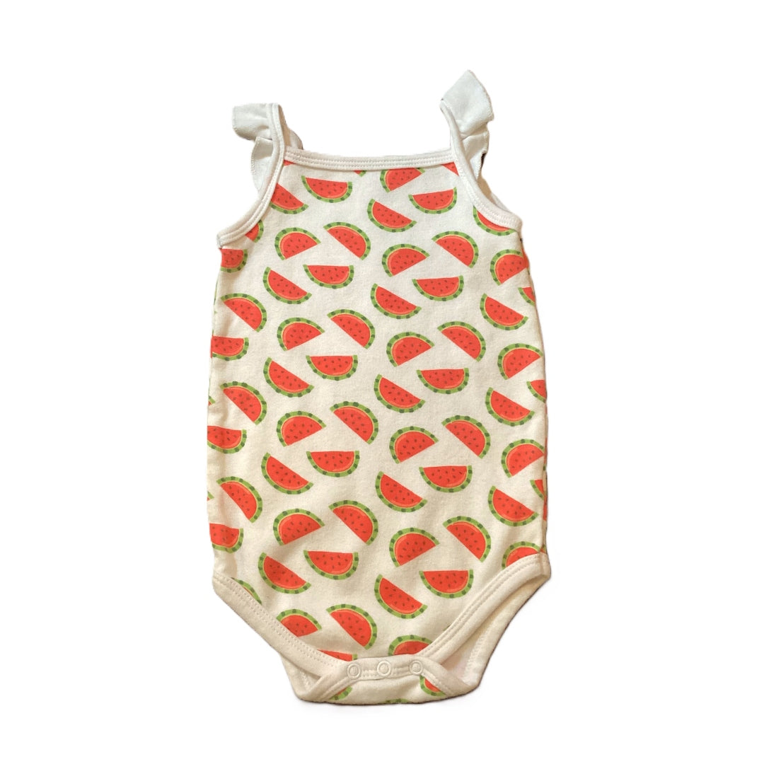 9-12 Girls HB Headquarter Watermelon Sleeveless Onesie