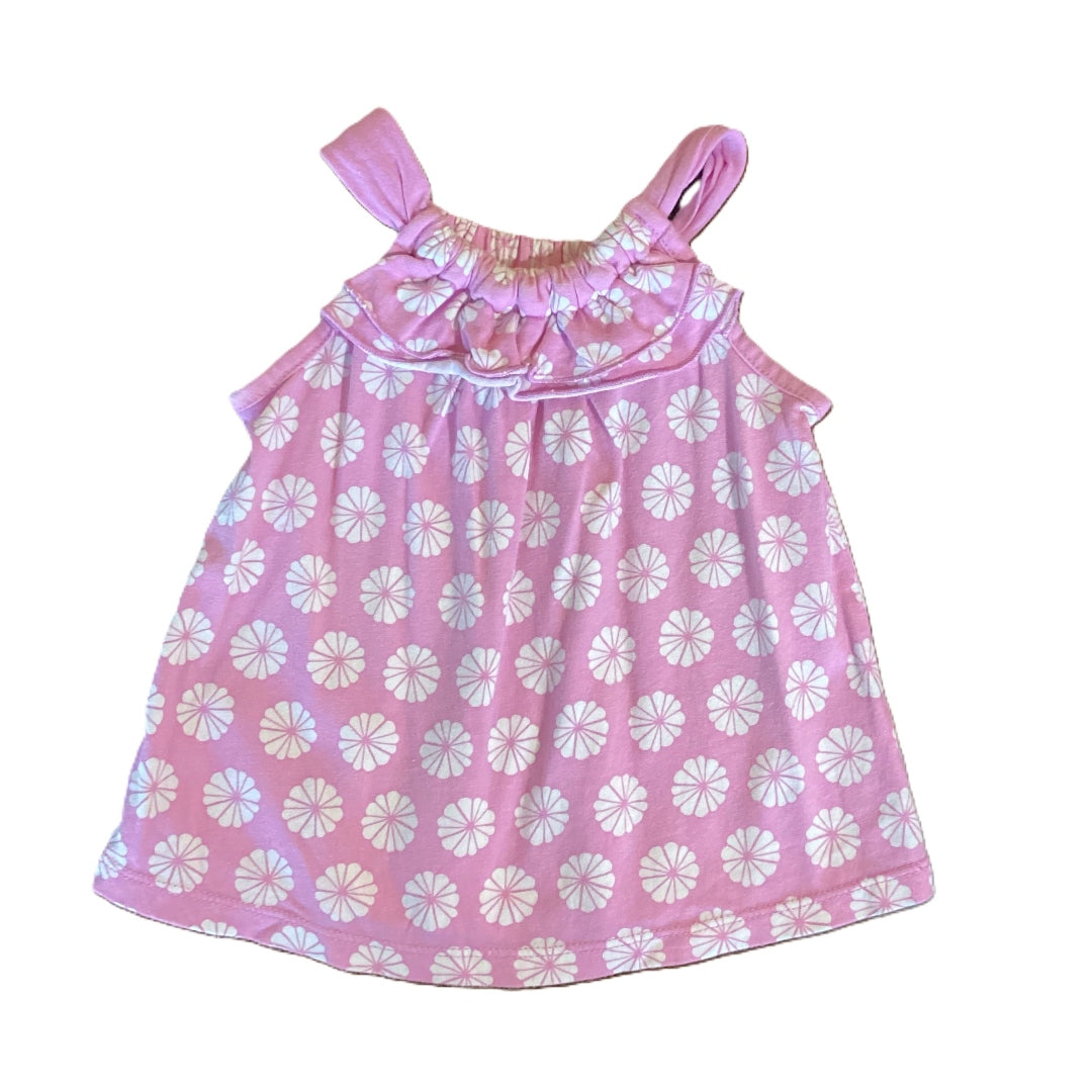 12-18 Girls Old Navy Light Purple Sleeveless Shirt w/White Flowers