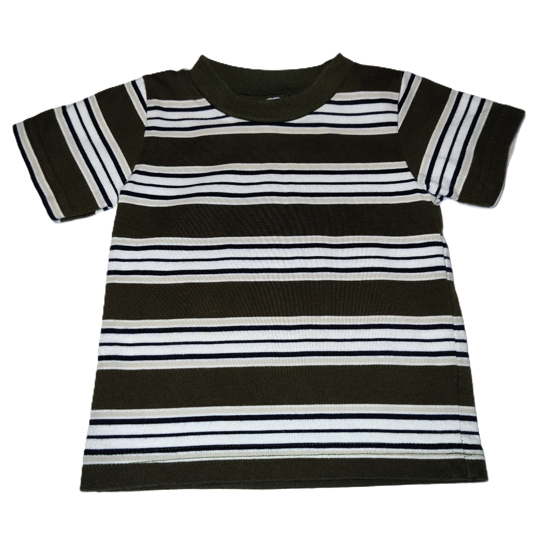 9-12 Boys Tad Little Olive Striped Shirt