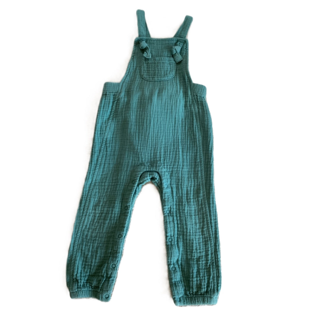 12-18 Girls Cat & Jack Seafoam Green Lightweight Overalls