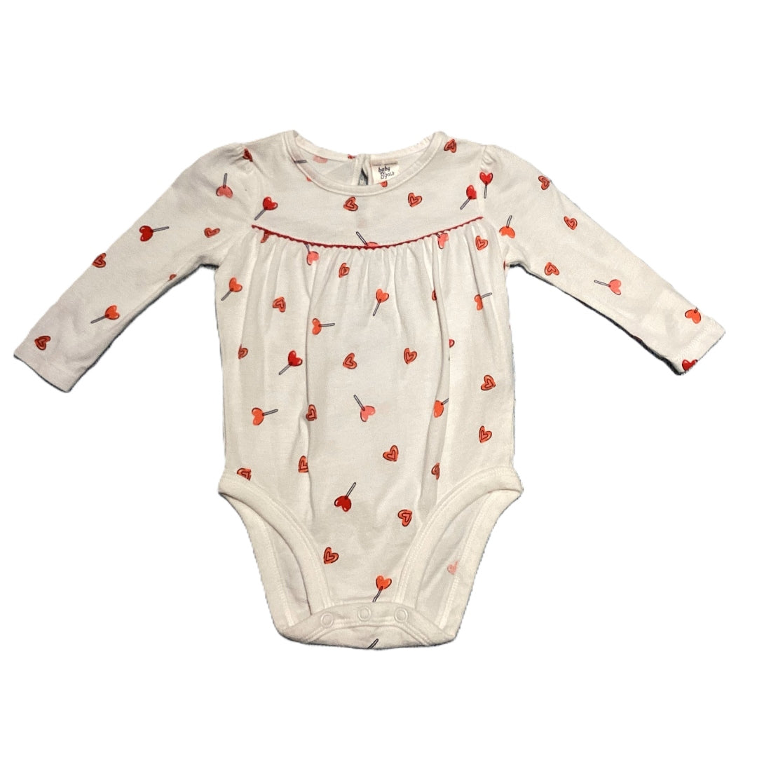 0-3 Girls Baby B'Gosh Heart Lollipop Onesies