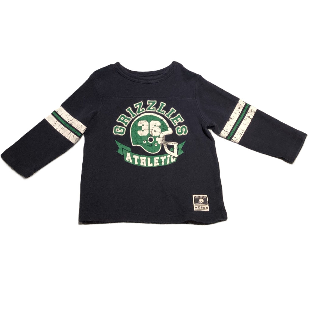 3T Boys The Children's Place Navy Crewneck Grizzlies Athletic Shirt