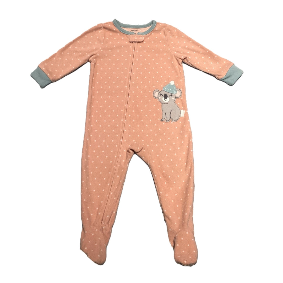 9-12 Girls Carter's Polka Dot w/Koala Fleece Sleeper