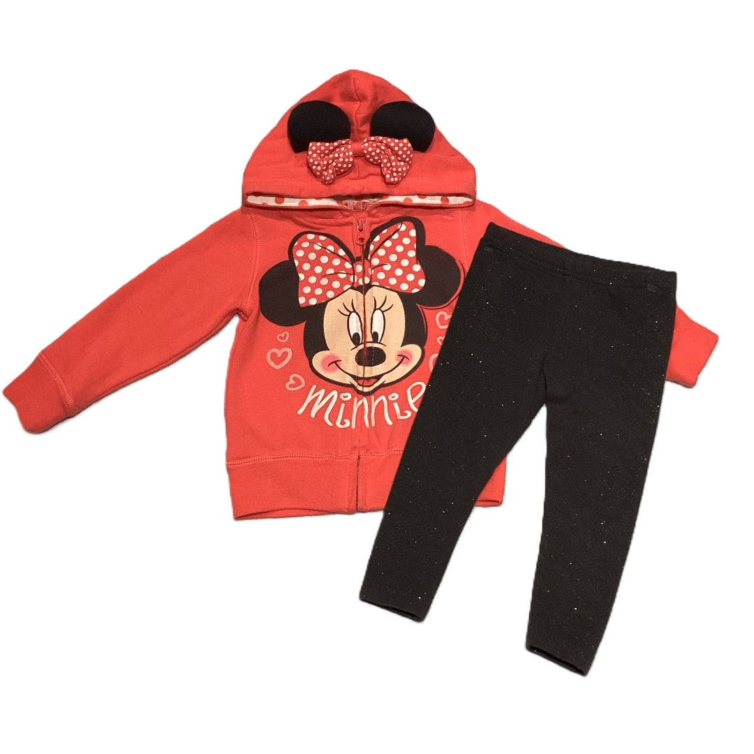 9-12 Girls Disney Minnie Mouse Sweatshirt, Carter's Glitter Leggings