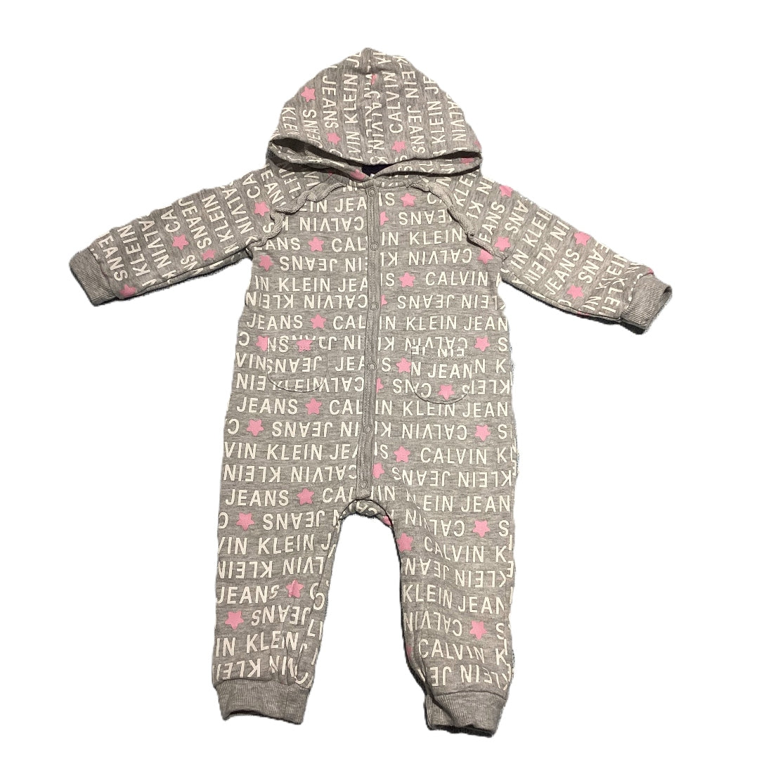 9-12 Girls Calvin Klein One Piece Sweat Outfit