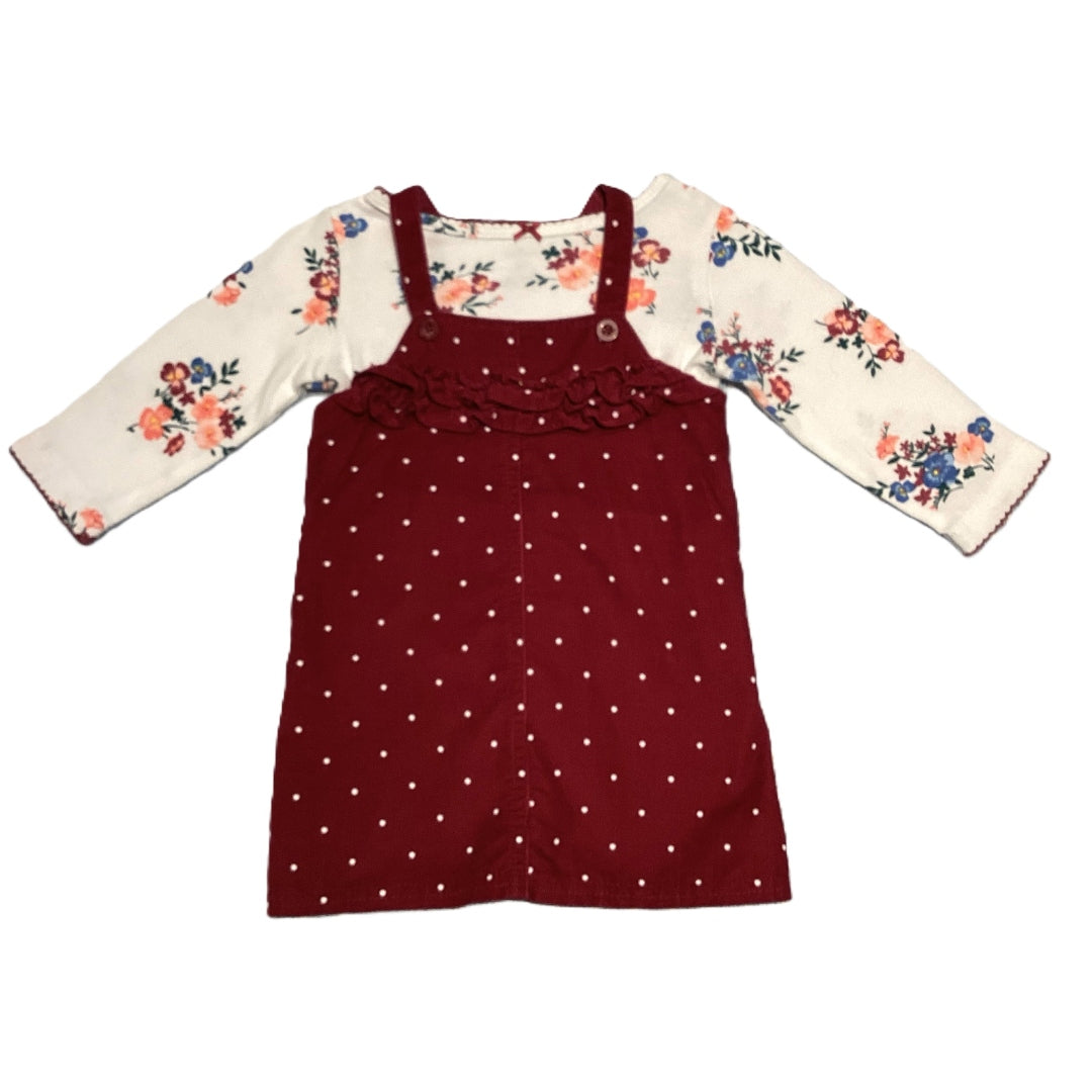6-9 Girls Carter's Corduroy Jumper, Matching Shirt Set