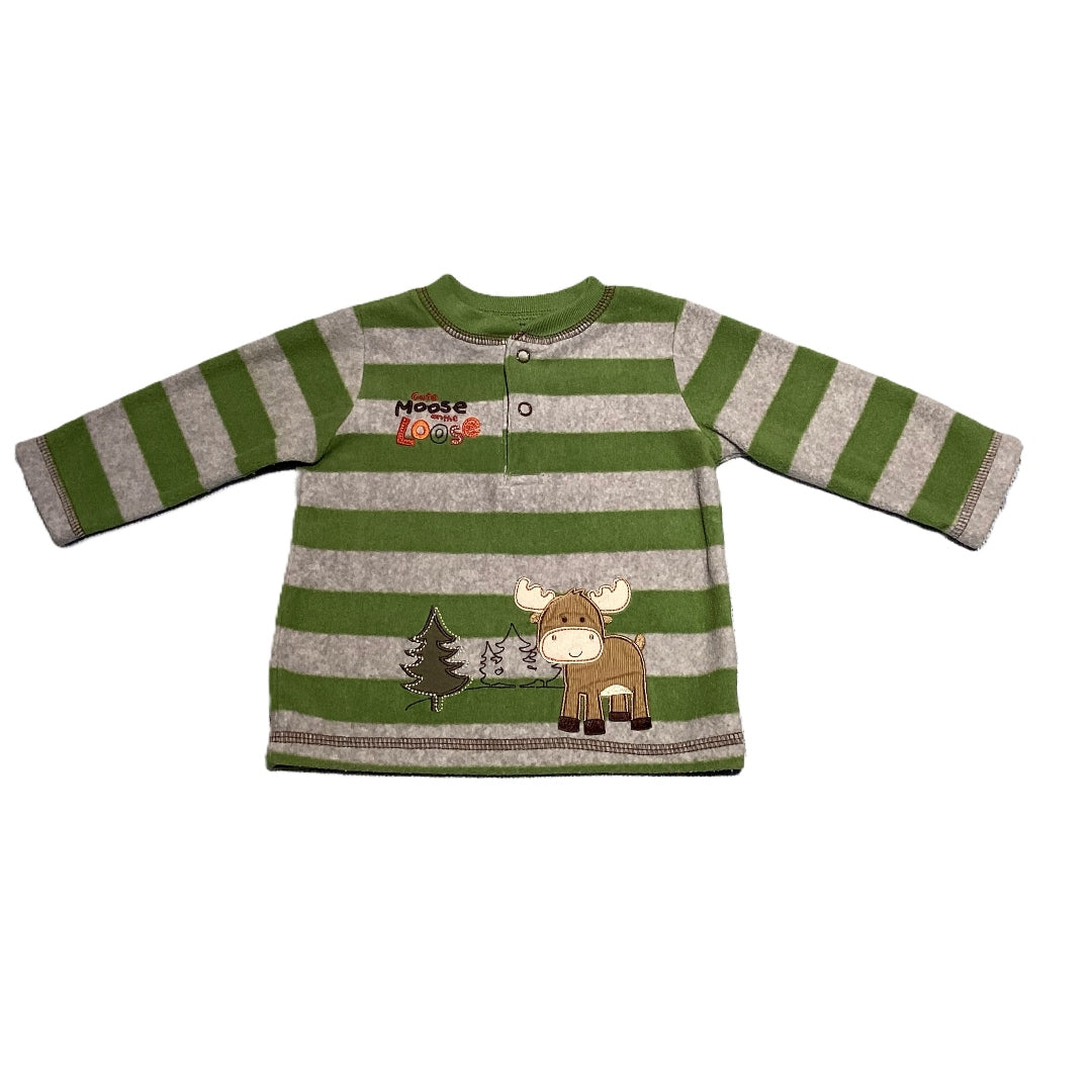 6-9 Boys Child of Mine Fleece Moose Shirt