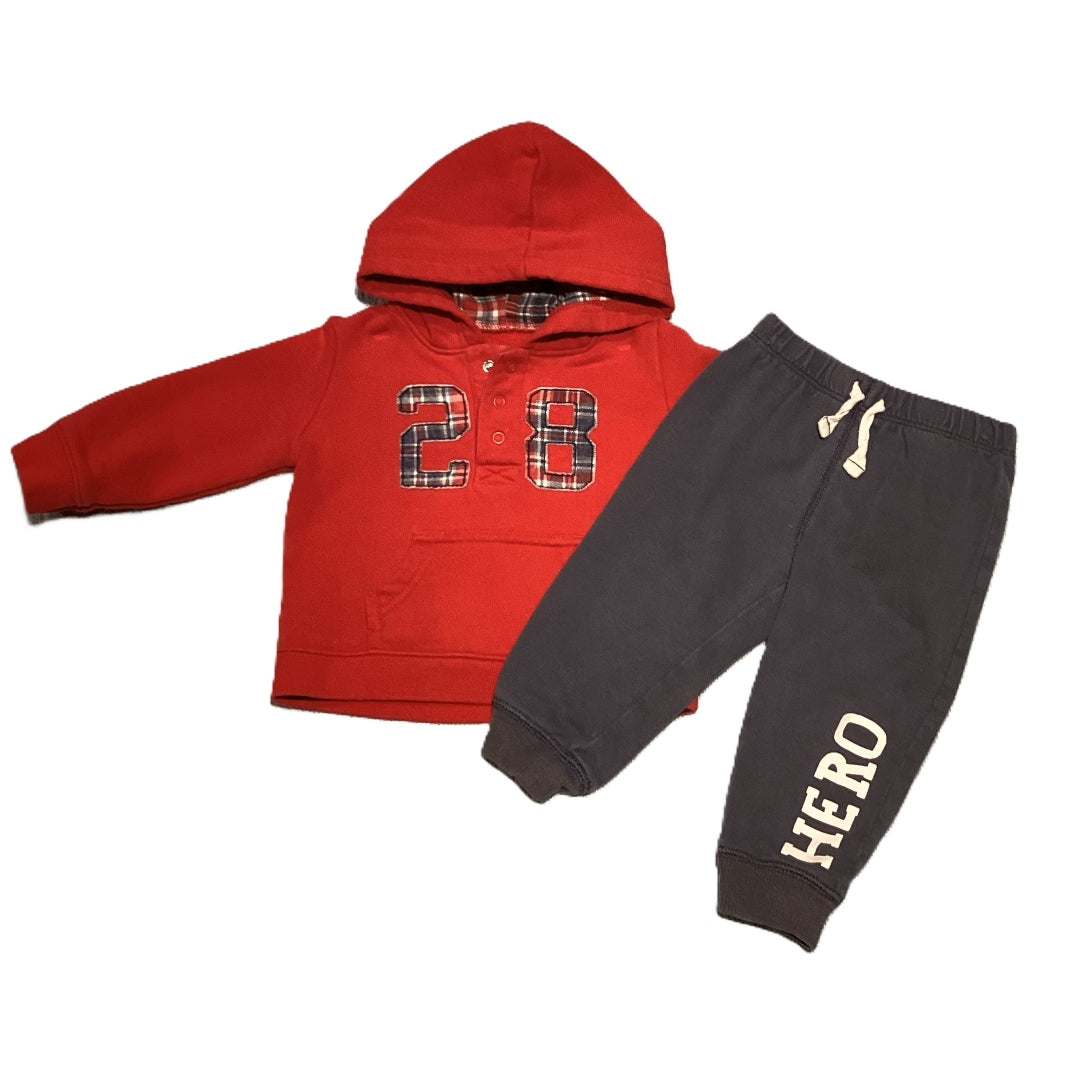 6-9 Boys Carter's Hooded 28 Sweatshirt, Carter's Hero Sweatpants