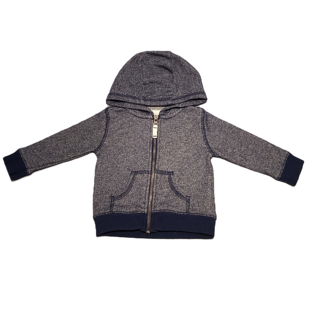6-9 Boys Carter's Blue Marled Front Zip Sweatshirt
