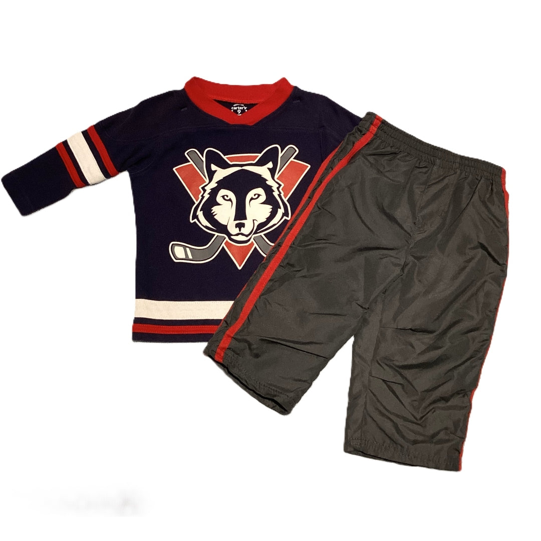 6-9 Boys Carter's Hockey Jersey, Kids Headquarters Track Pants