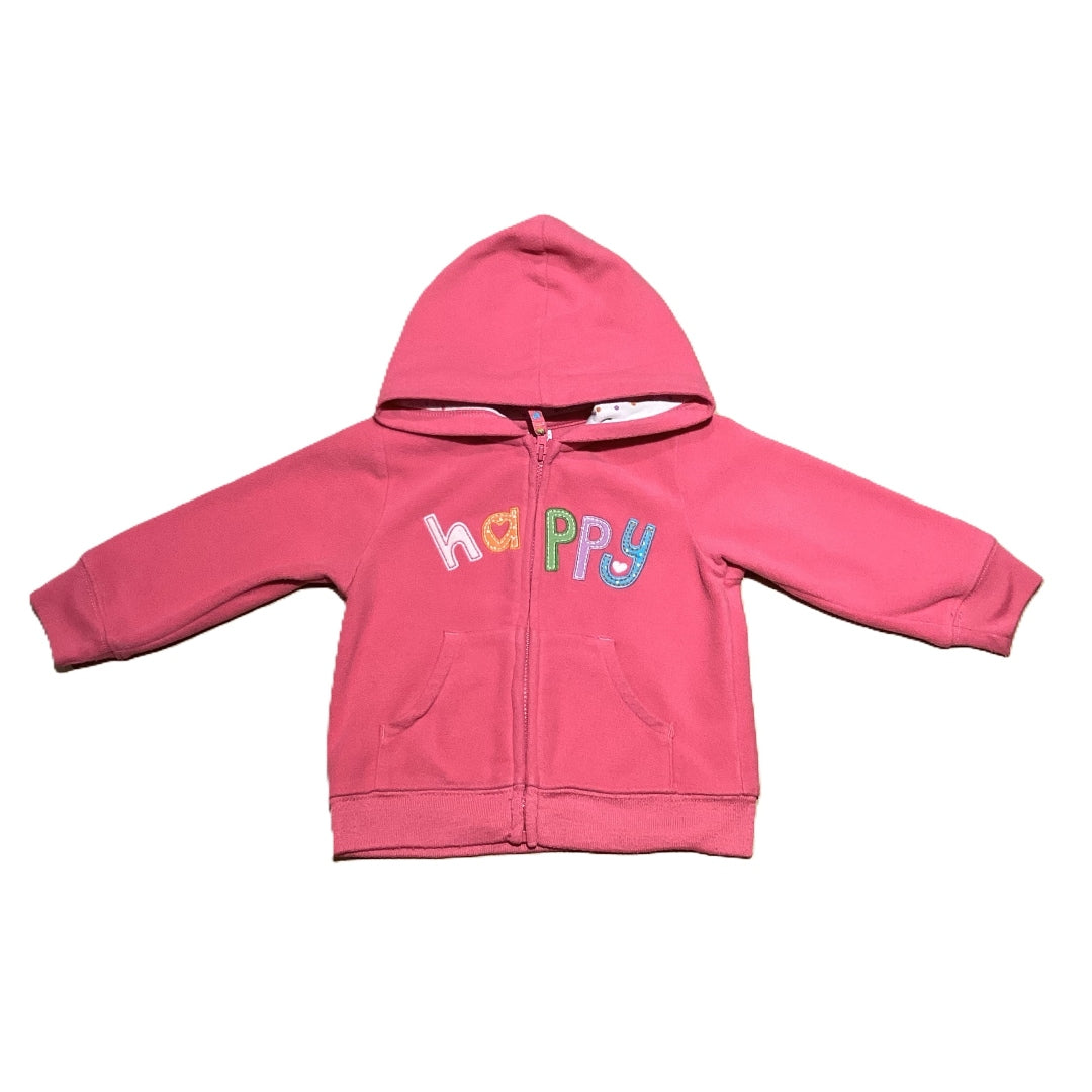 9-12 Girls Carter's Happy Hooded Zip-Up Sweatshirt