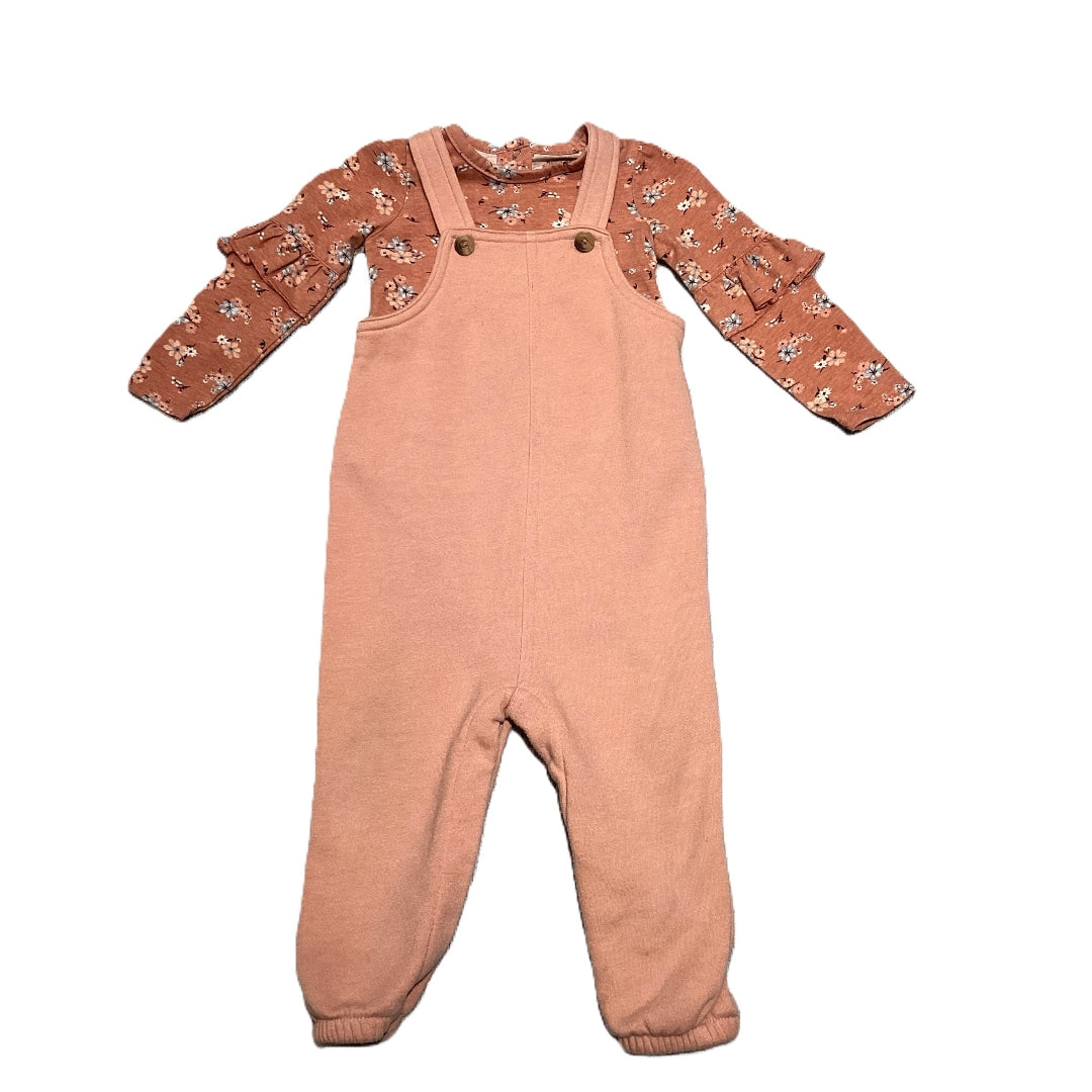 9-12 Girls Bcbg Girls Pink Floral Long Sleeve, Old Navy Pink Overalls
