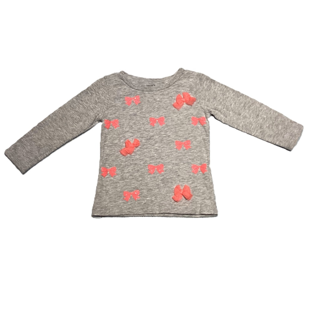 9-12 Girls Carter's Embellished Long Sleeve Shirt w/Bows