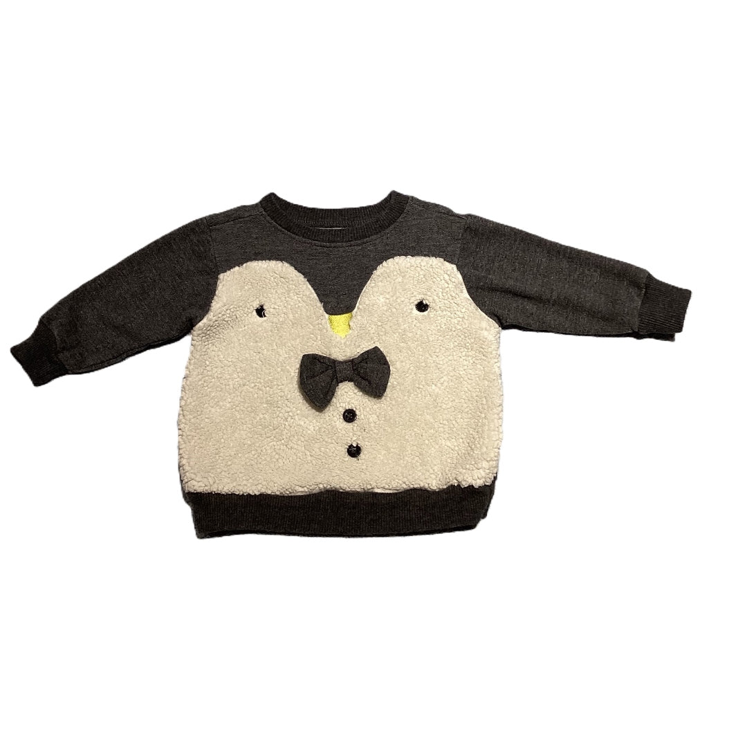 9-12 Boys Little Rebels Penguin Face Crew Neck Sweatshirt