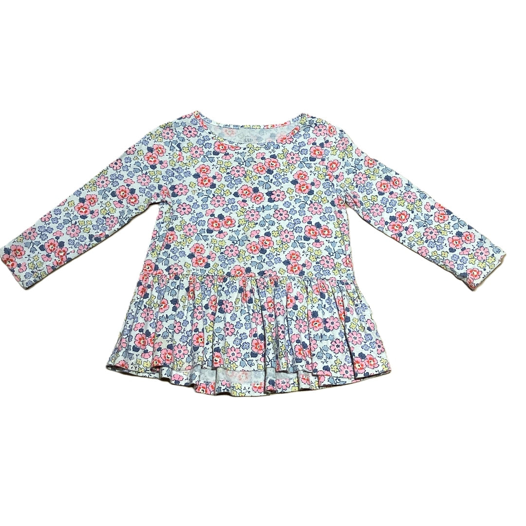2T Girls Baby Gap Floral Ruffled Bottom Shirt