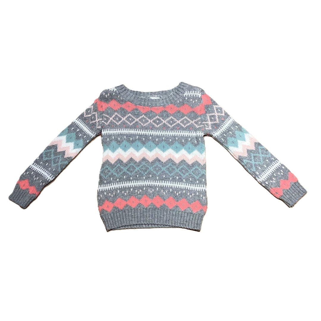 2T Girls Carter's Grey Patterned Sweater
