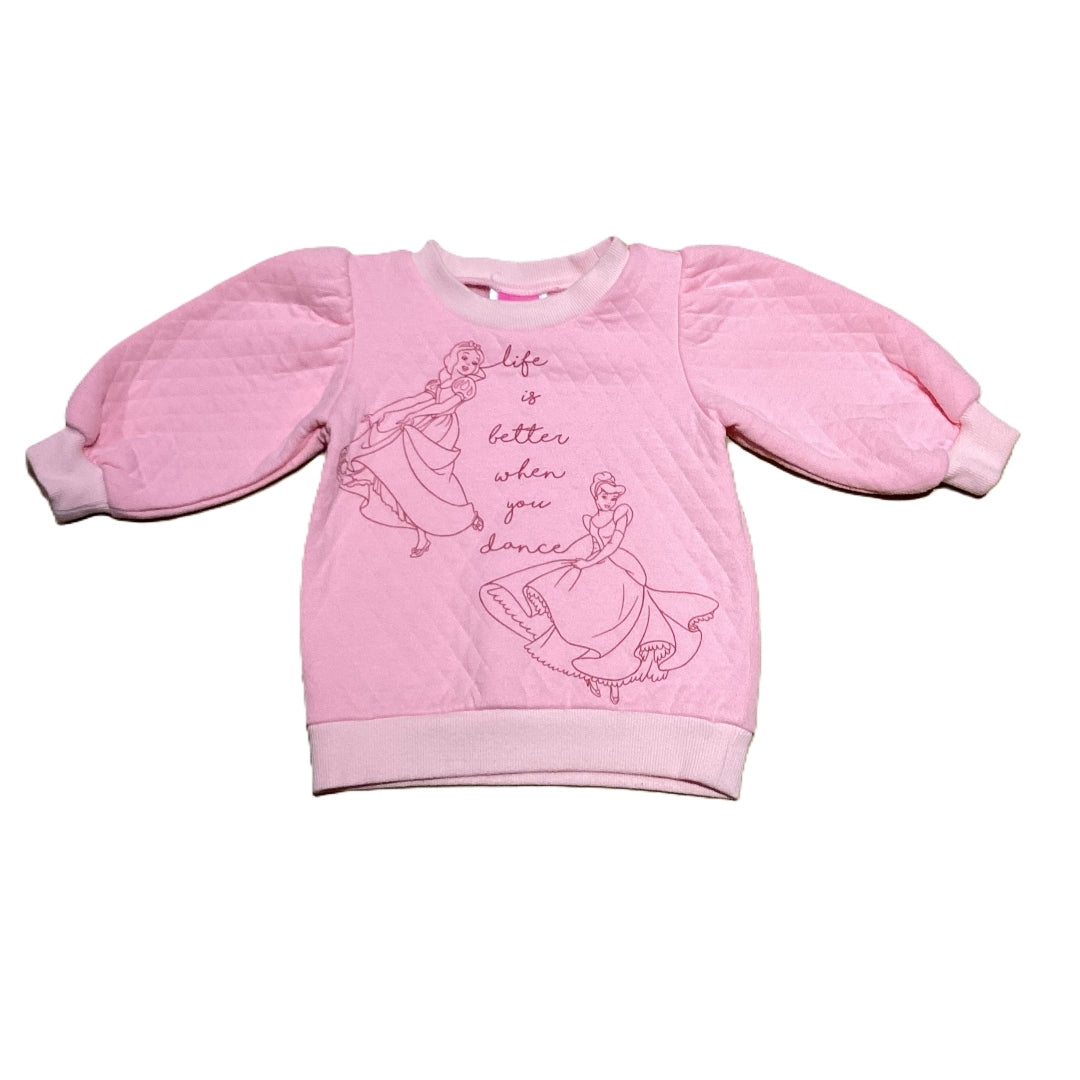 2T Girls Disney Princess Quilted Sweatshirt