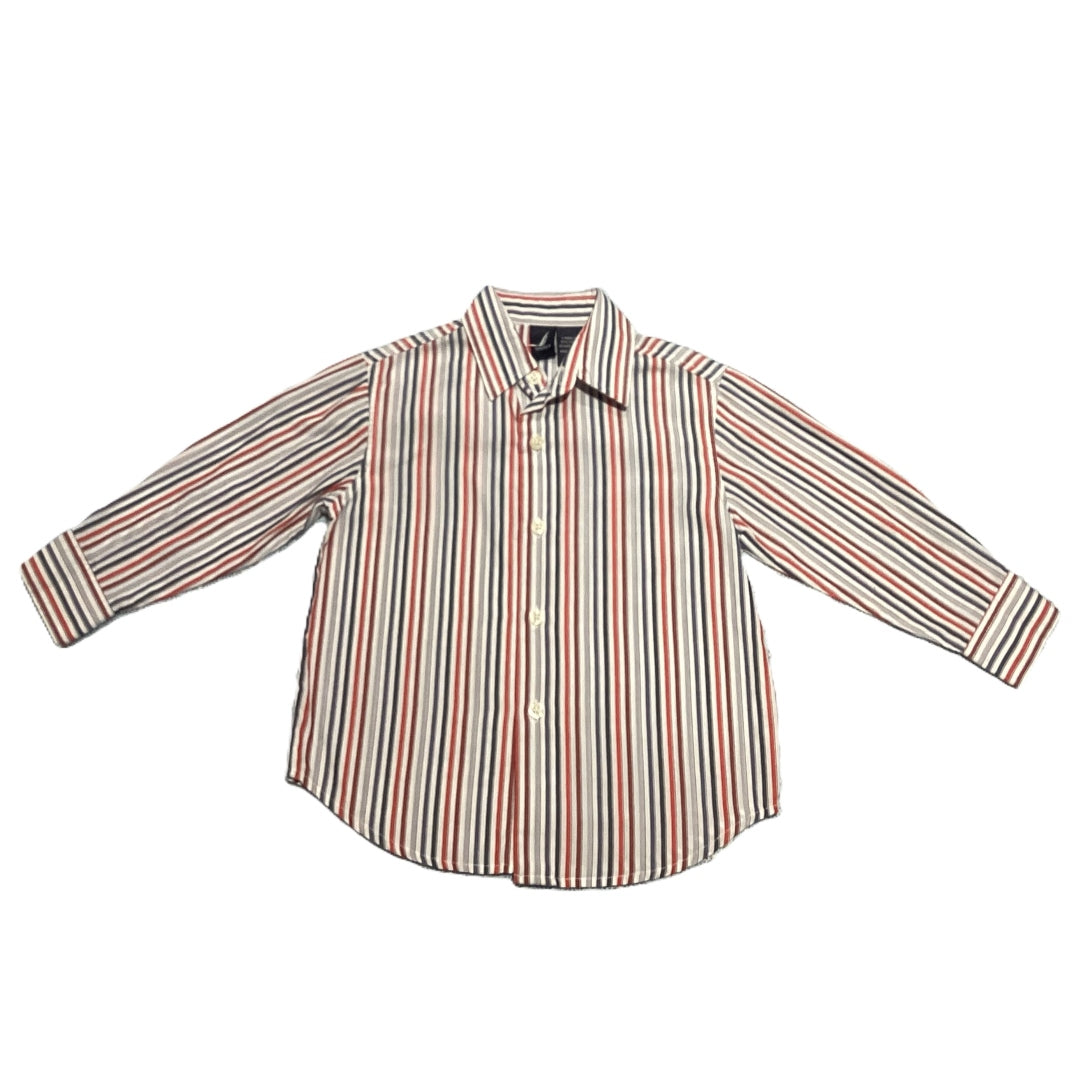 2T Boys Nautica Striped Button Down Shirt