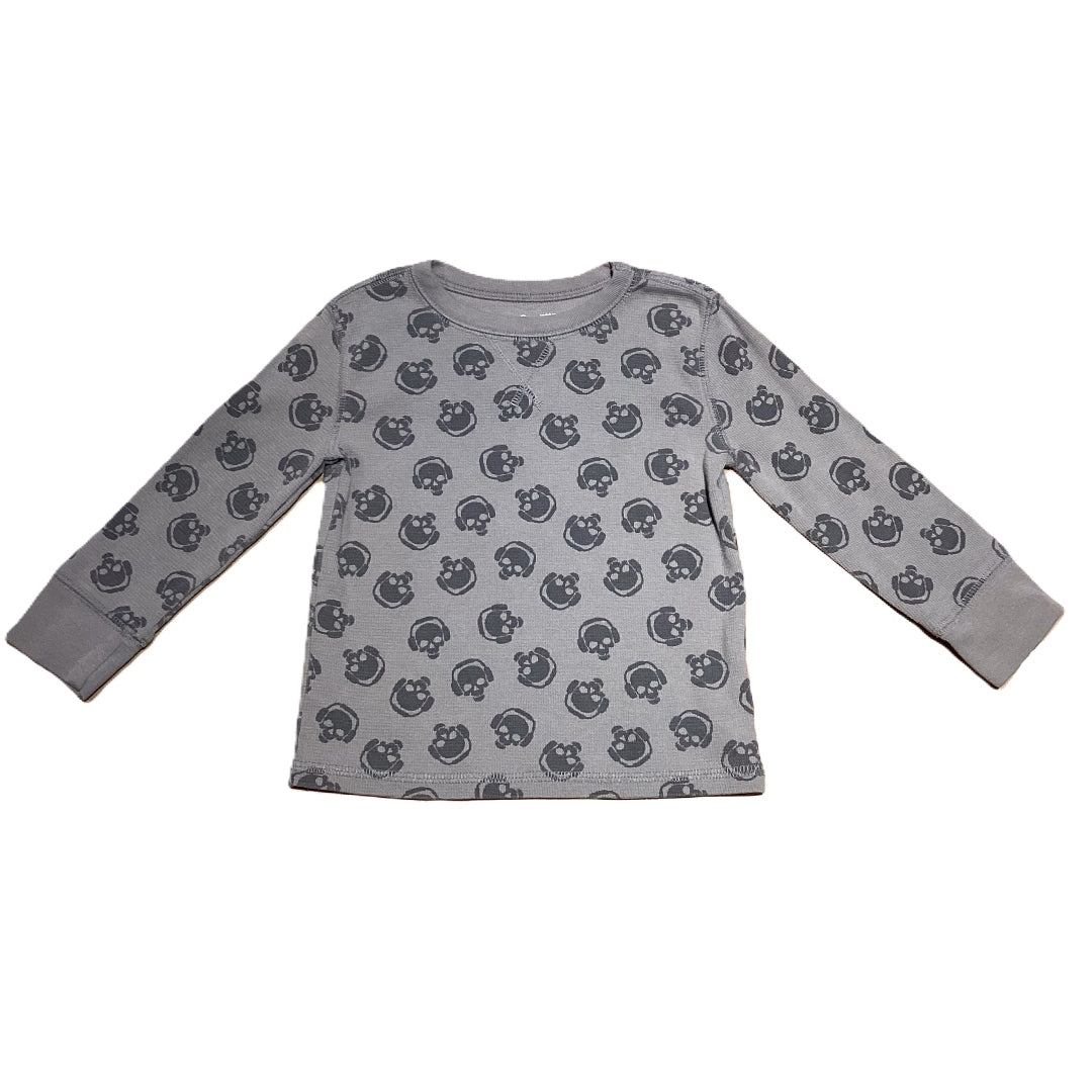 2T Boys Baby Gap Skulls with Headphones Waffle Shirt