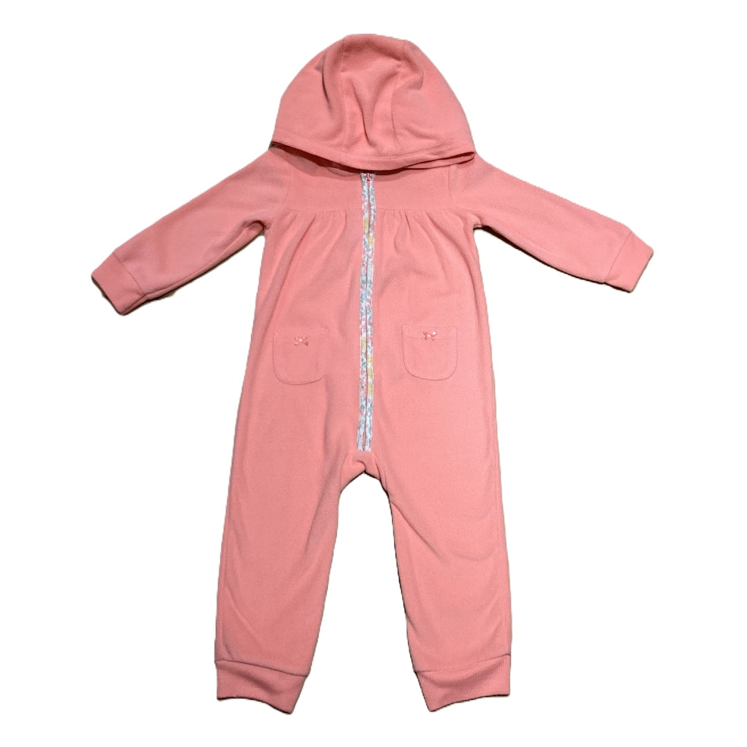 2T Girls Carter's Fleece Hooded One Piece