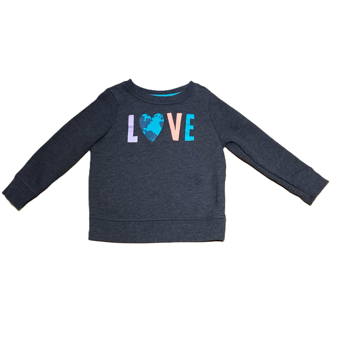 2T Girls Cat & Jack Love Sweatshirt