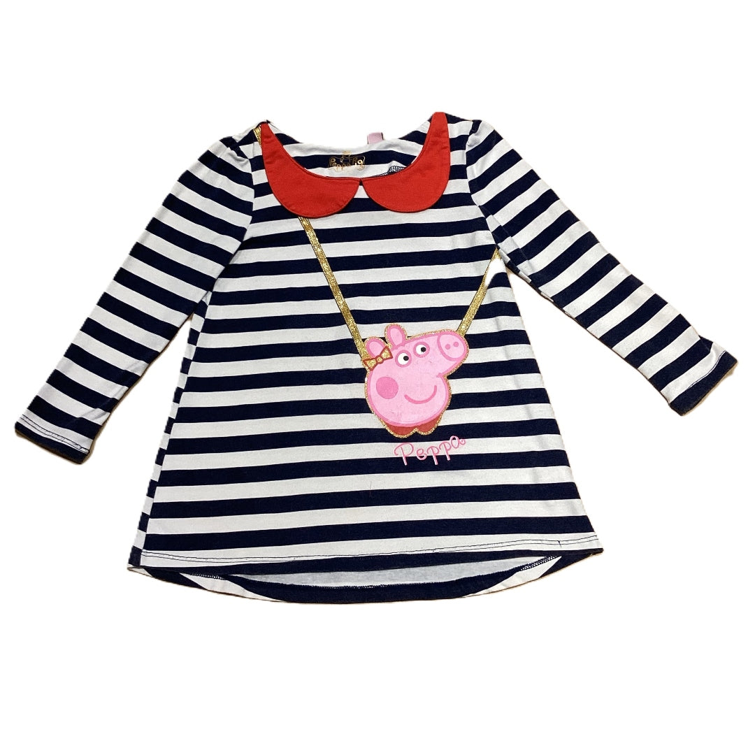 3T Girls Peppa Pig Striped Dress