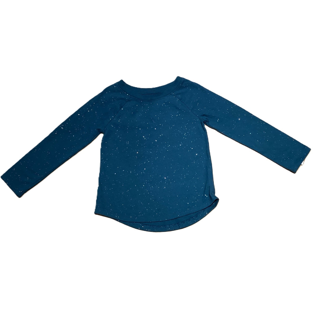 3T Girls Cat & Jack Dark Teal Glitter Shirt