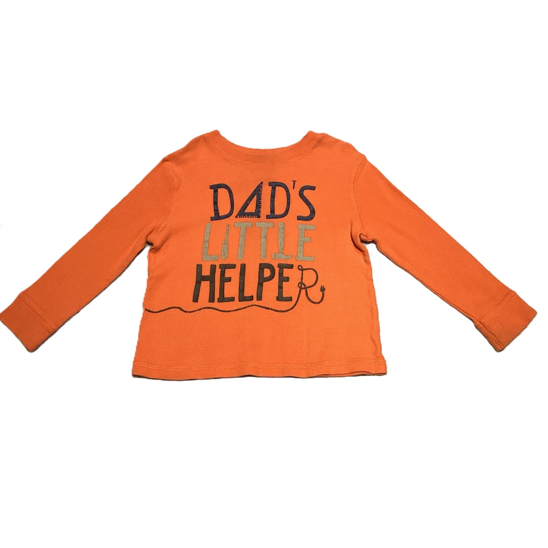 3T Boys Circo Dad's Little Helper Orange Waffle Shirt