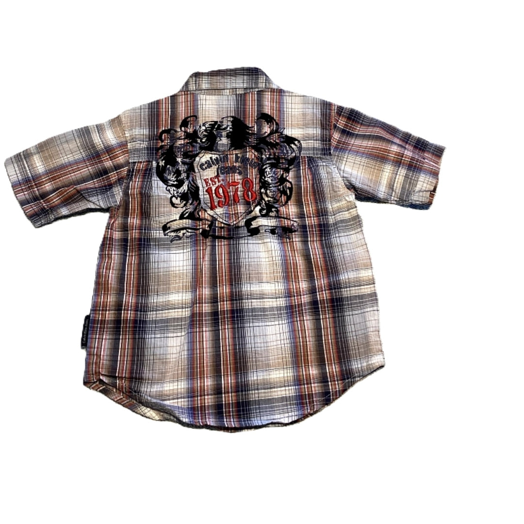 2T Boys Calvin Klein Multi-Colored Button Down