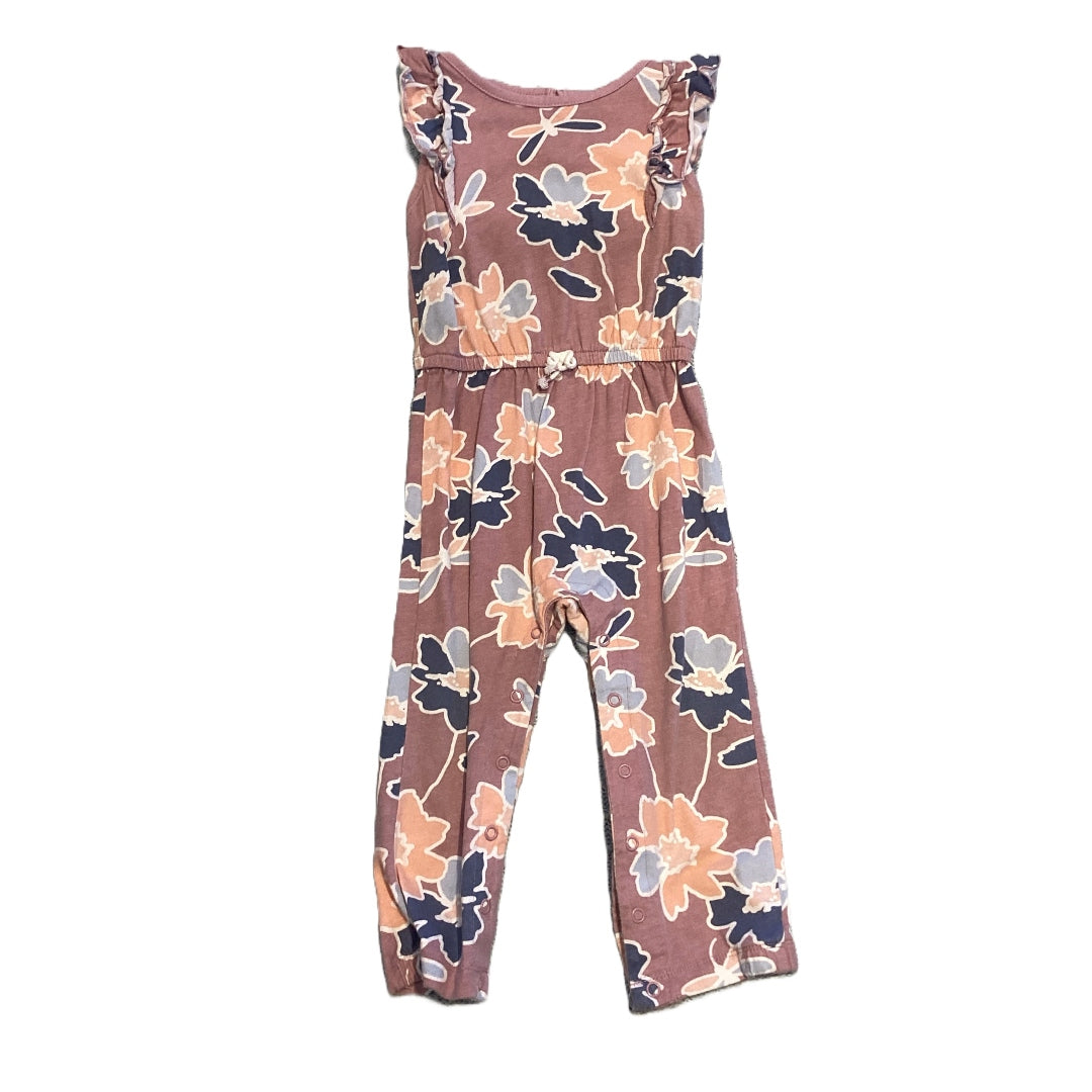 18-24 Girls Child of Mine Purple and Blue Floral Romper