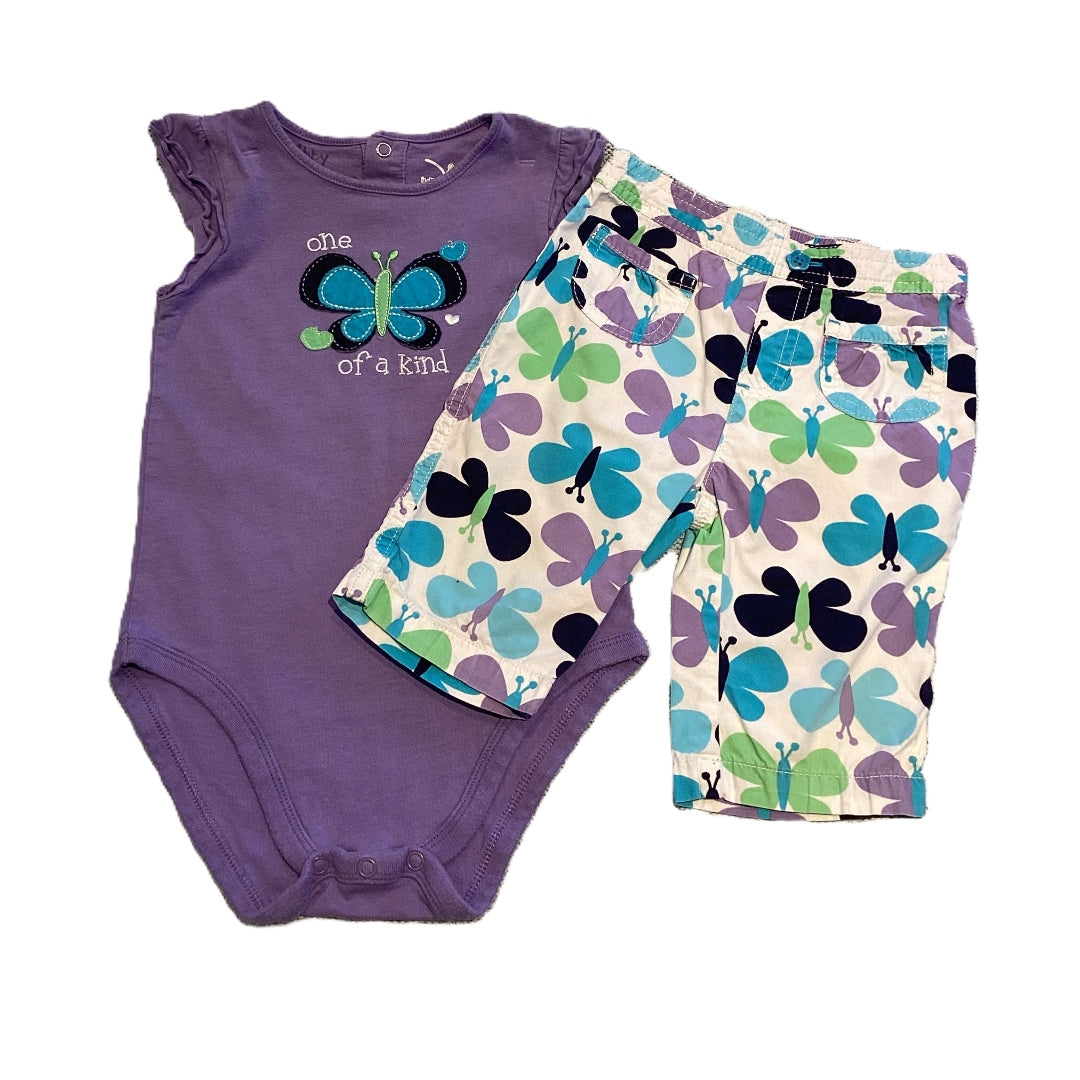 18-24 Girls Jumping Beans Purple Matching Butterfly Set