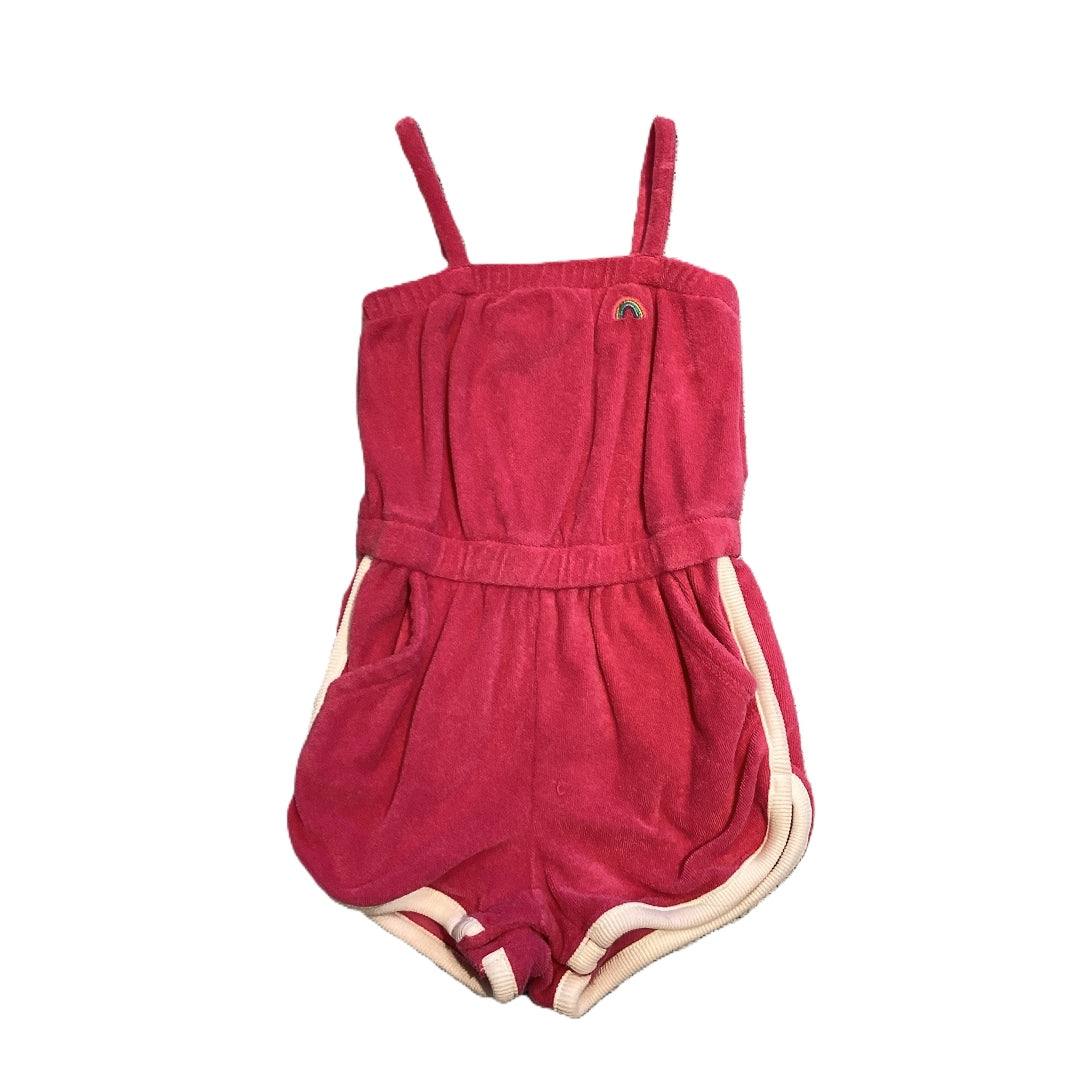 18-24 Girls Baby Gap Pink Athletic Terry Cloth Romper