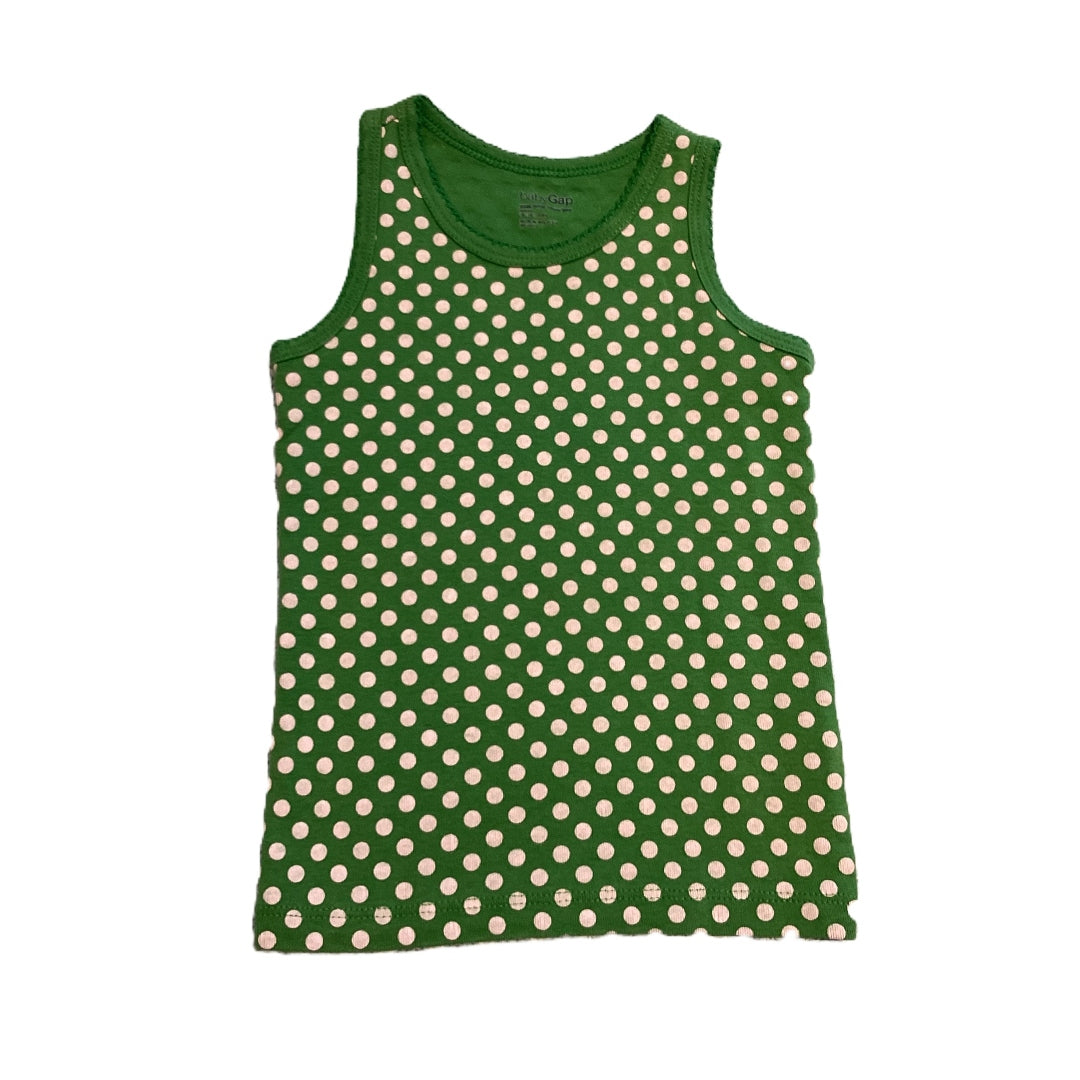 18-24 Girls Baby Gap Green Polka Dot Tank Top