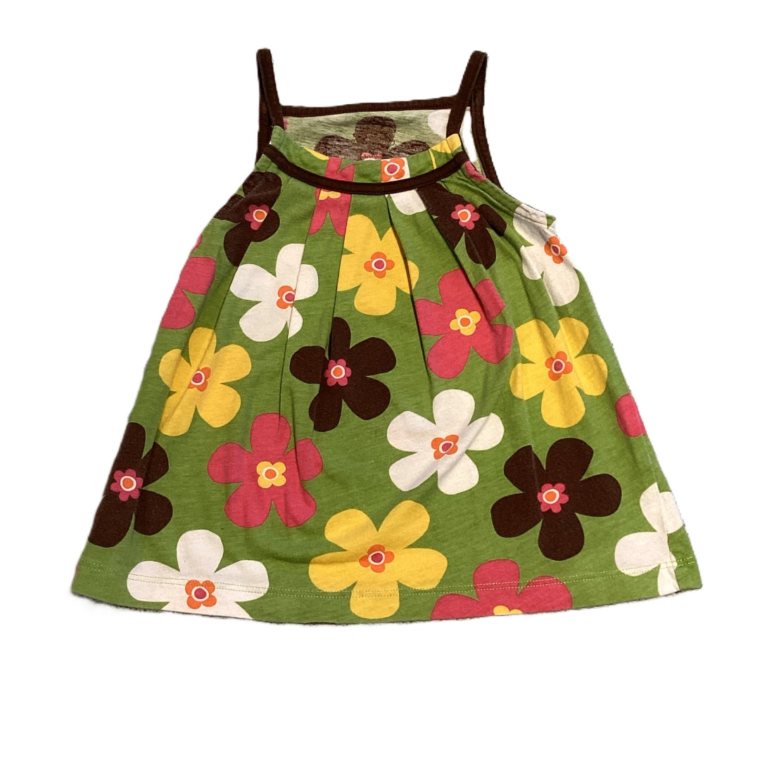 18-24 Girls Carter's Green Floral Retro Tank Top