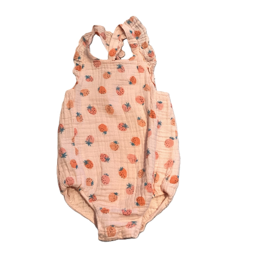 18-24 Girls Angel Dear Strawberry Bubble Overalls