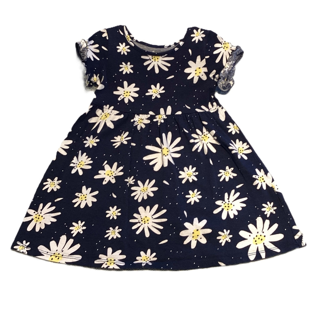 18-24 Girls Jumping Beans Navy Blue Daisy Dress