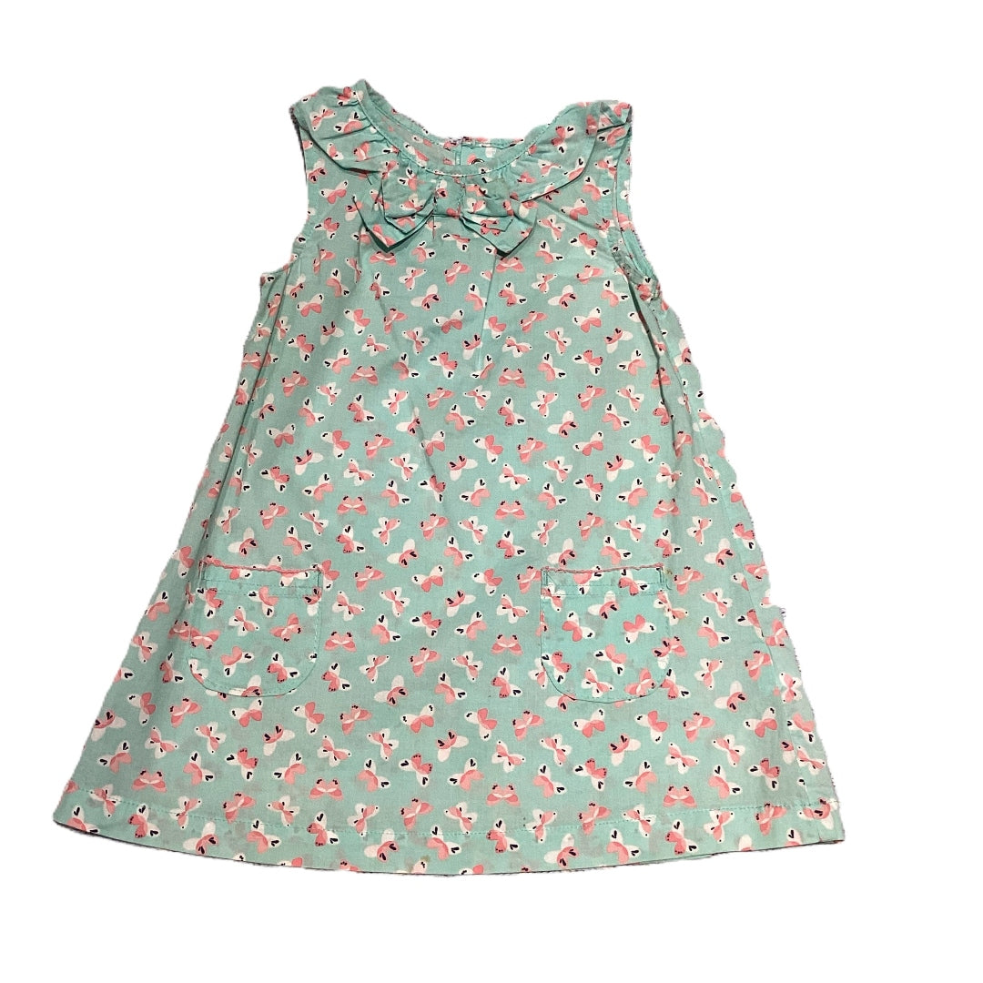 9-12 Girls Just One You Aqua Dress w/Butterflies