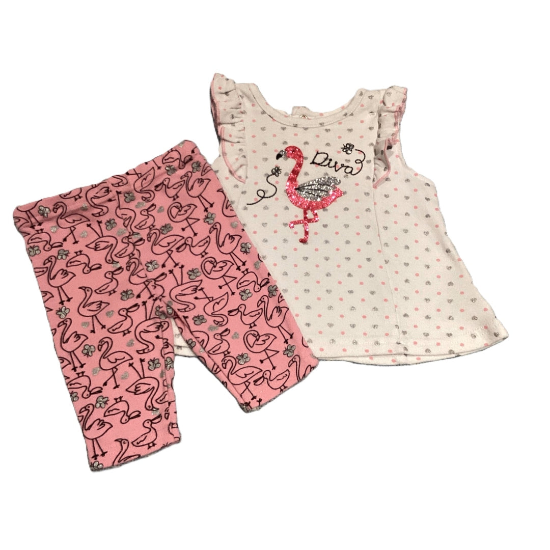 9-12 Girls Emperio Baby Flamingo Matched Set