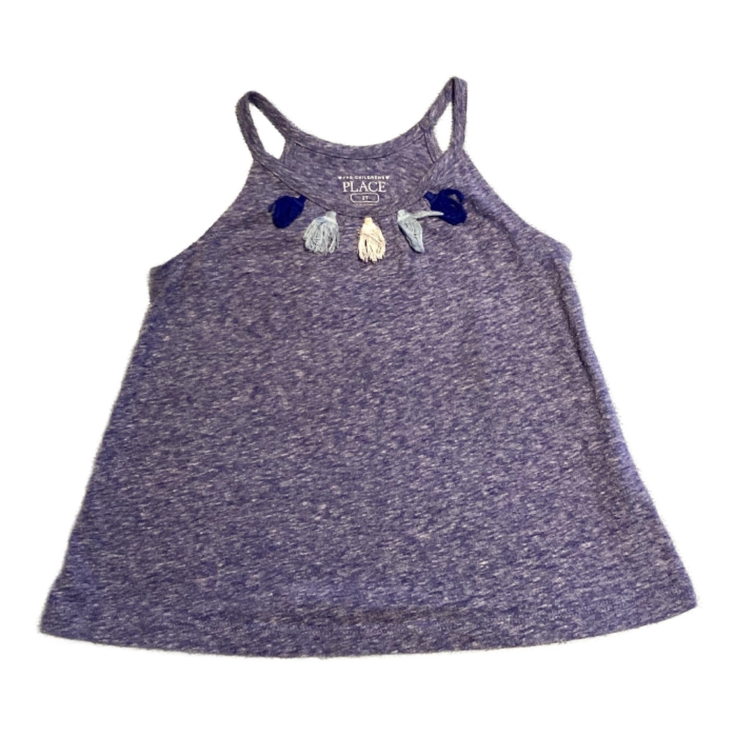 2T Girls The Children's Place Blue Tassel Tank Top