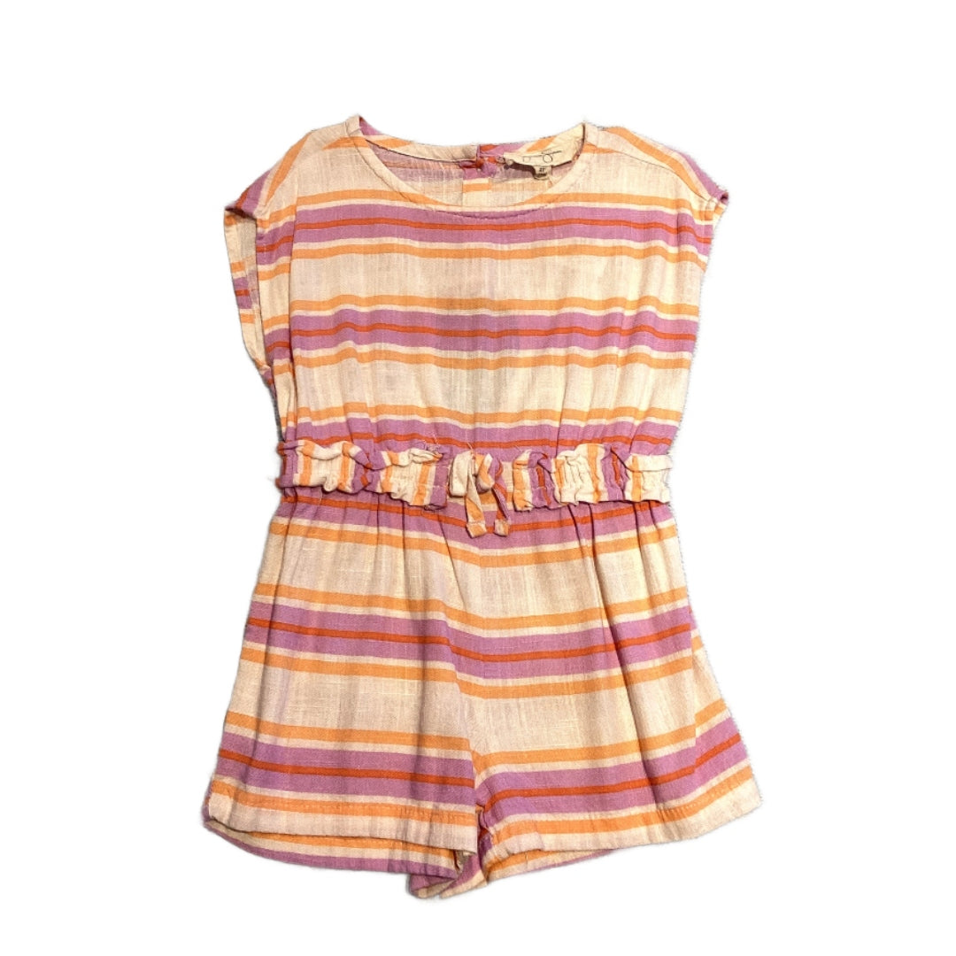 2T Girls Jessica Simpson Orange, Pink, and Purple Linen Romper