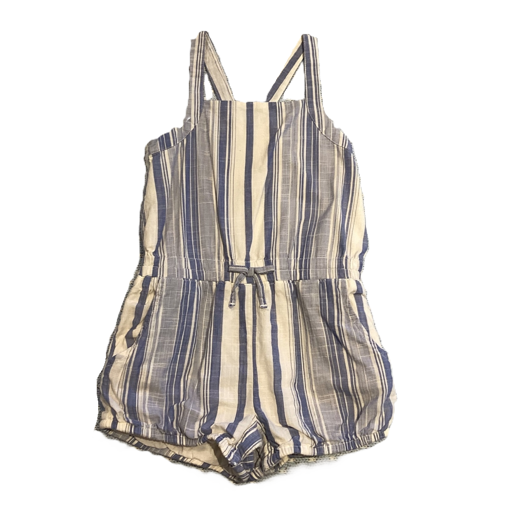 2T Girls Baby Gap White and Blue Striped Romper