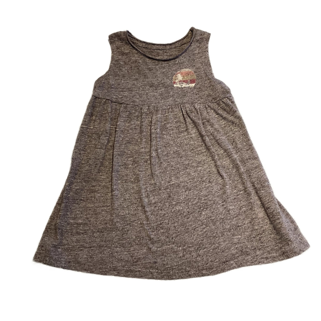 2T Girls Grayson Mini Gray Dress with Beach Decal