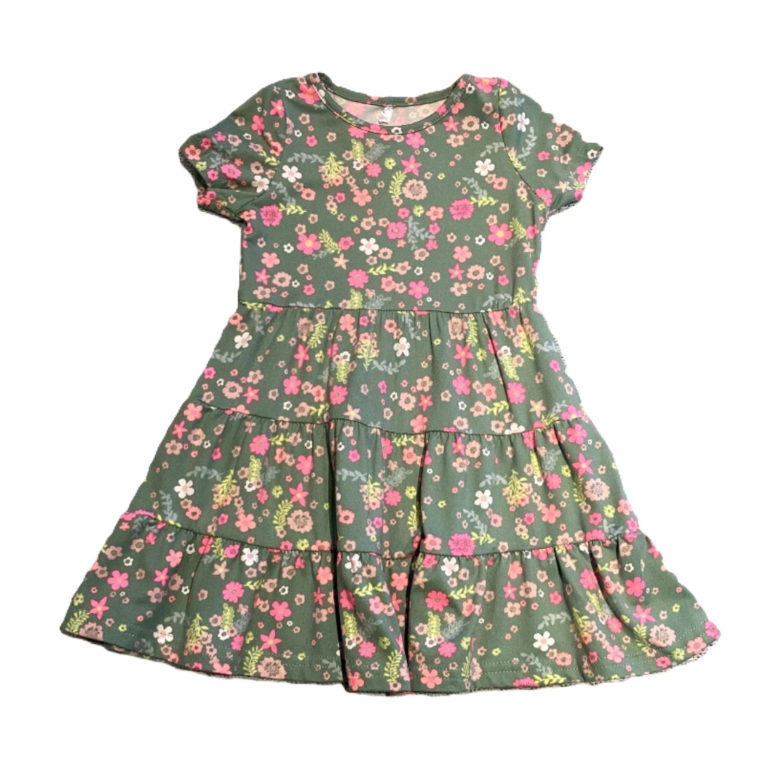 2T Girls Free Style Teal Floral Dress